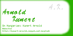 arnold kunert business card